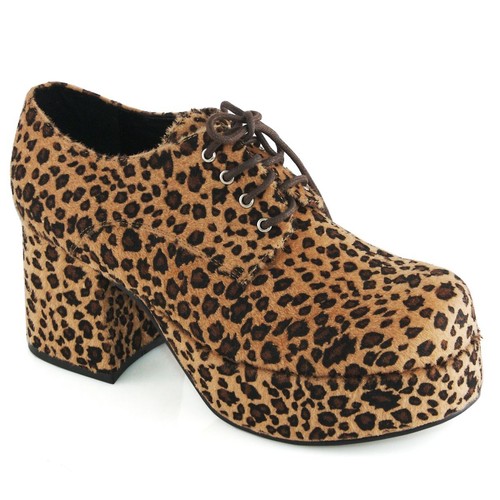Brown cheetah fur platform - brown,